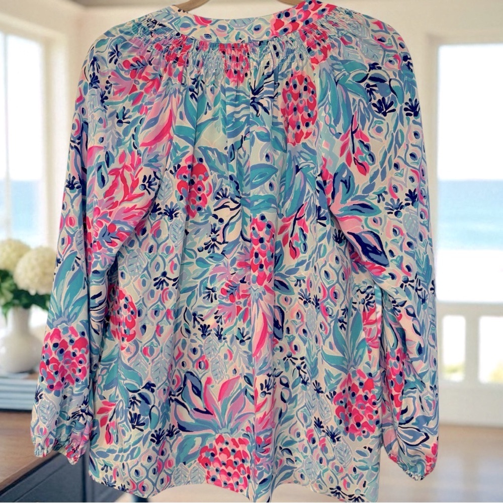 NWOT Lilly Pulitzer Elsa Silk Top - Picture 4 of 7